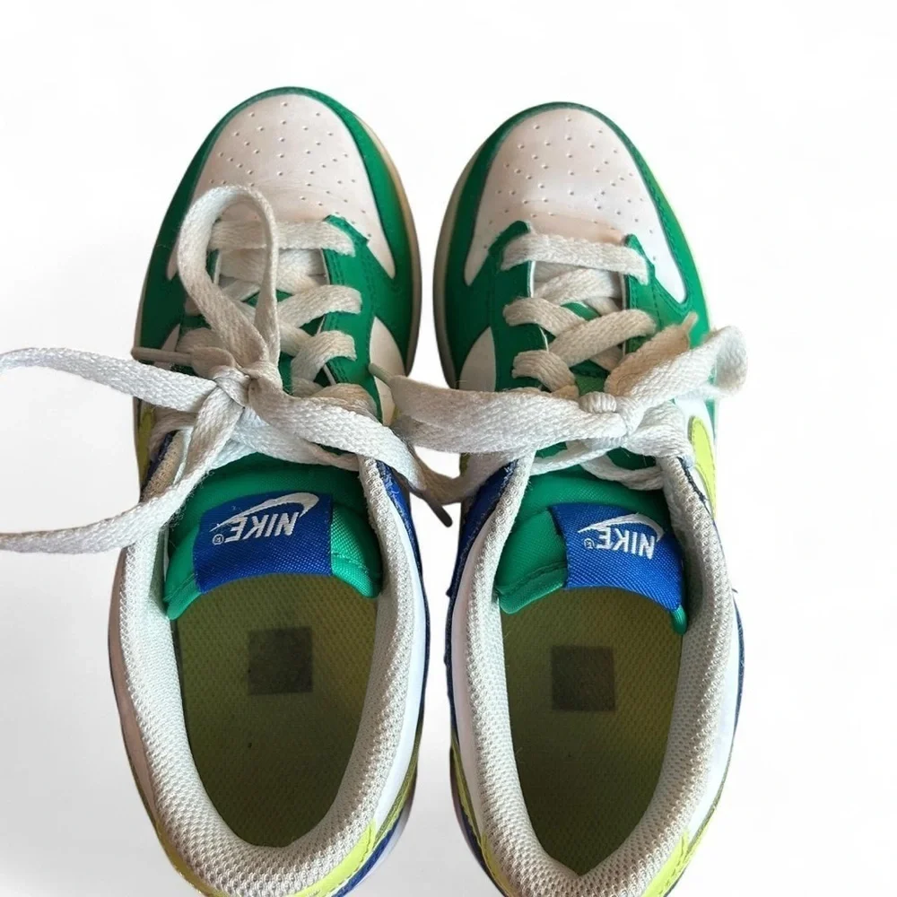 Nike Dunk Low GS Stadium Green Royal 3Y – Kids Color Block Sneakers